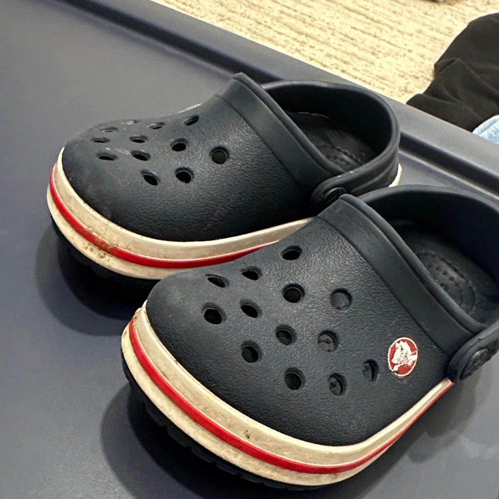 CROCS Kids Black and Red Clogs